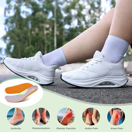 Image of Autper Plantar Fasciitis Shoes Women Walking Arch Support Tennis Casual Athletic Nurse Orthotic Sneakers for Foot Pain Relief