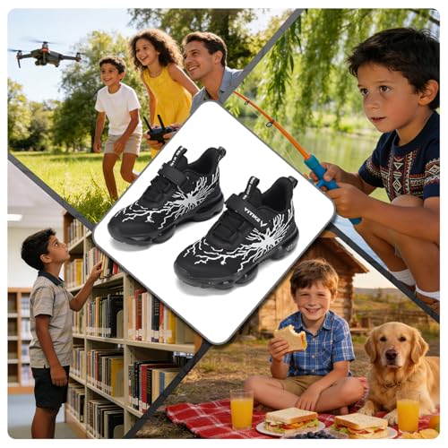 Image of VITUOFLY Boys Girls Sneakers Kids Mesh Lightweight Running Tennis Shoes