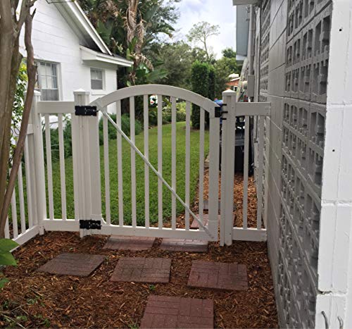 WamBam Traditional 4 by 4-Feet Premium Vinyl Yard and Pool Gate with Powder Coated Stainless Steel Hardware - Thumbnail 2