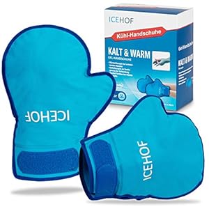 ICEHOF Koelhandschoenen Gel [2x] Zacht materiaal – koude- en warmtetherapie voor handen, vingers voor chemotherapie en…
