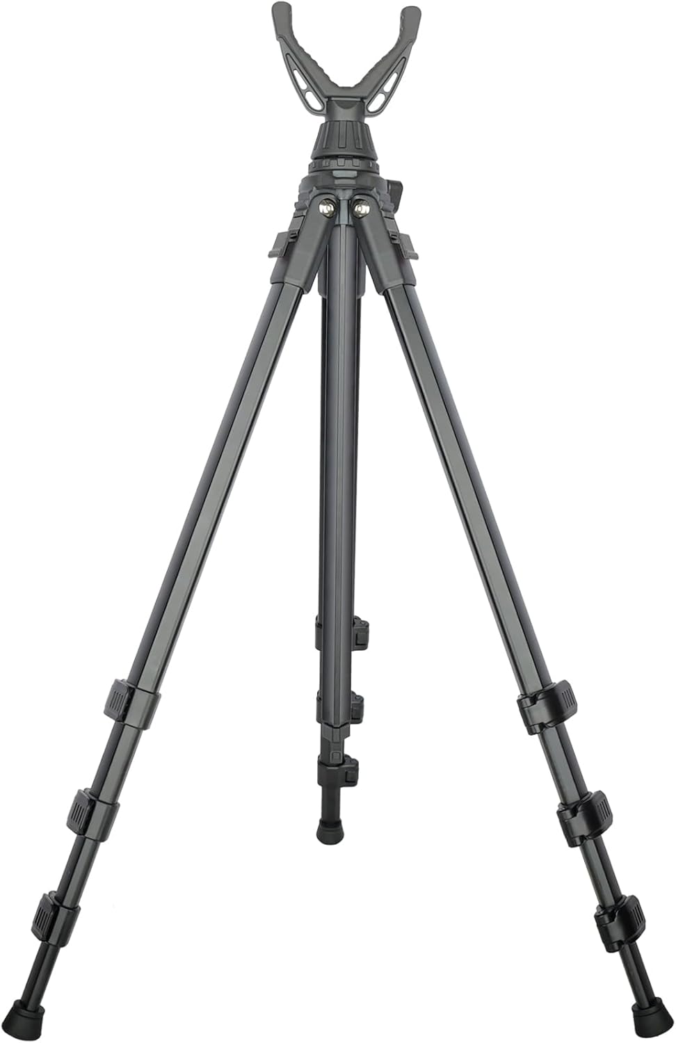 Lightweight Shooting Tripod for Rifles with 360° V-Yoke Rest,Adjustable Height Hunting Tripod Shooting Stick for Hunting,Lever Lock 21.25-69.3 Inches,Includes Bubble Level and Carry Bag