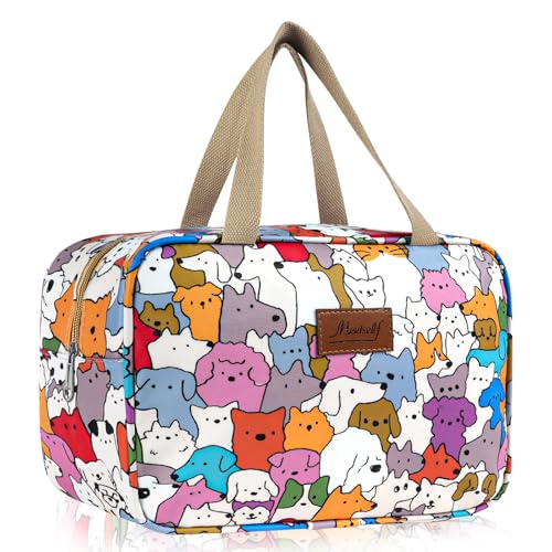Aucuu Neceser Mujeres, Neceser de Viaje, Bolsa de Cosméticos Impermeable, Bolsa de Maquillaje Portátiles, Bolsa Aseo señora, para Uso Diario Viaje-Lindo paraíso para Mascotas