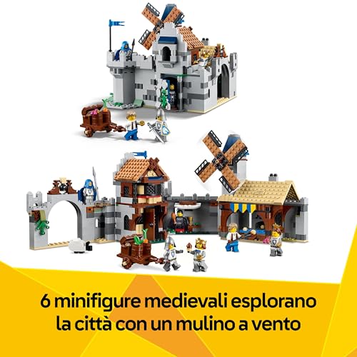 Creator 3 in 1 Castello del Cavaliere Medievale - Giocattolo Trasformabile in Scena di Torneo o in Villaggio - Include 6 Minifigure - Regalo Creativo per Bambini e Bambine da 9 Anni in su - 31168 - Lego - Immagine 5