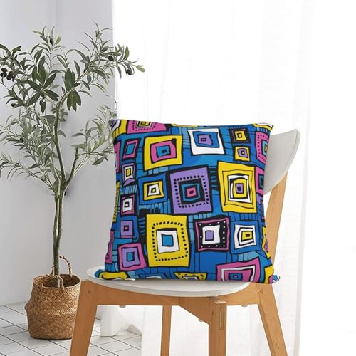 Housse coussin 60x60 cm lot de 2 géométrique pour canapé de salon