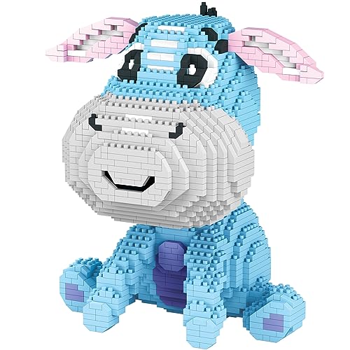 BLOCKTOY Mini Micro Building Blocks Toys, DIY Mini 3D Puzzle Toy Building Sets, Construction et l'architecture Jouets Cadeaux pour Enfants et Adultes,Donkey
