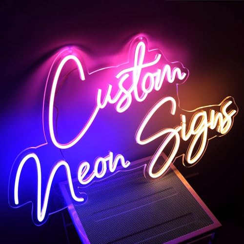 Segorts Neon Personnalisable, LED Personnalisé Prénom, Enseigne L...