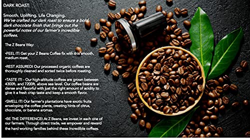 Organic Premium Grade Arabica Whole Bean Medium Roast Coffee- Sustainably Sourced- Small Batch -Rich Well Balanced Flavor With Notes Of Citrus And Chocolate-Low Acidity- Non-Gmo-12 Oz Bag #TOP2