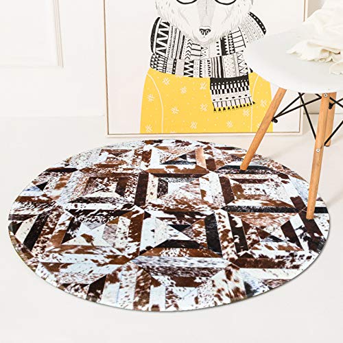 Tapis de salon MU grand format rond pour protéger le sol sous une chaise bureau
