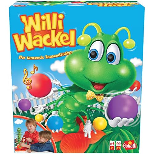 Amigo Spiel + Freizeit 1700 Halli Galli. Auf die Glocke-fertig-los! 4 Goliath Toys 30960.106 - Willi Wackel - lustiges Aktionsspiel - tanzender Tausendfüßler als Geschicklichkeits-Spiel - ab 4 Jahren