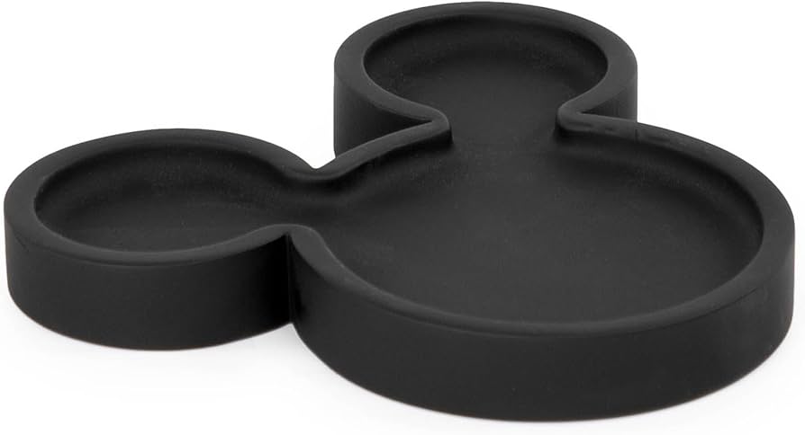 Disney Mickey Mouse Soap Dish - Black Resin Sponge Holder/Jewelry Dish - Bathroom Décor