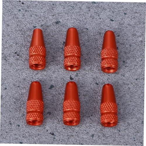 12 Und Tapones de válvula de bicicleta estilo francés naranja miniatura 6