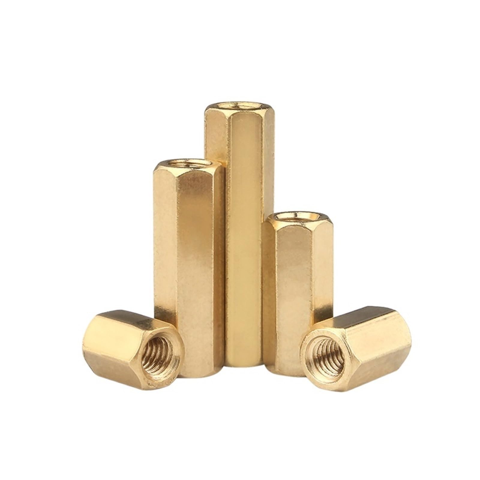 Separador hexagonal de latón con rosca hembra, Hembra hexagonal de latón a espaciadores hembra M2 M2.5 M3 M4 M5 M6 Paquete de varios tamaños(75mm-M3 (20pcs))