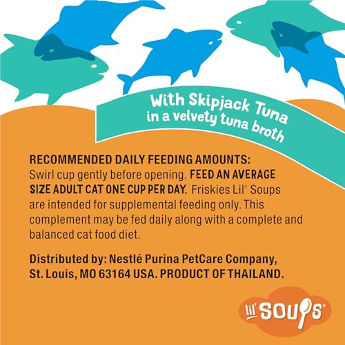 Purina Friskies Lil Soups Senior Cat Food Toppers, Tuna, (8) 1.2 oz Cups - image 7