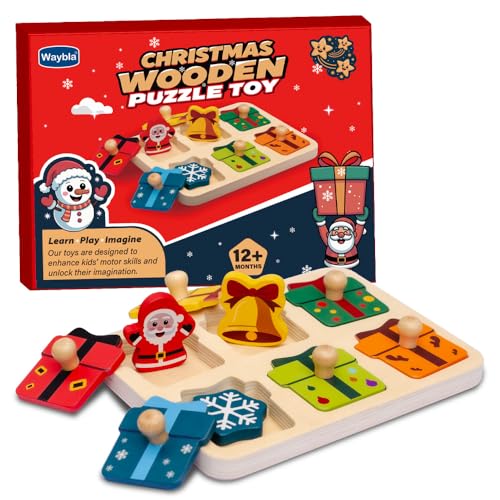 Waybla Wooden Christmas Peg Puzzle