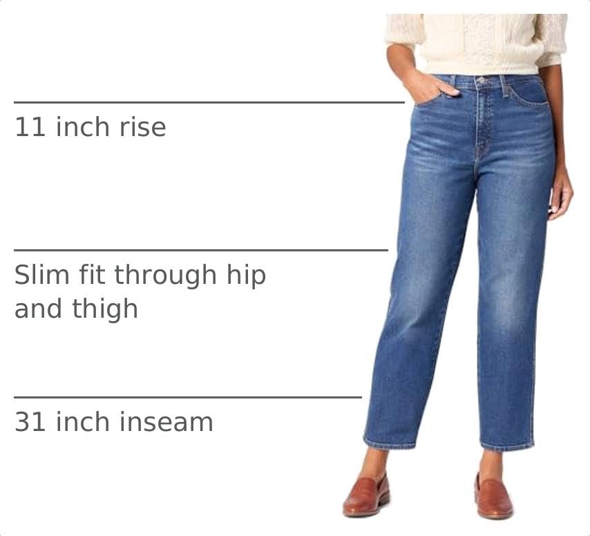 Levi Strauss Signature Gold Women's Heritage High Rise Straight Jeans Stretch Denim (Available in Plus), Future Blue, 12 - image 4