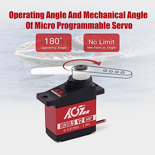 Servo sub-micro RC AGFRC en titane ultra robuste pour modèles de précision - 7