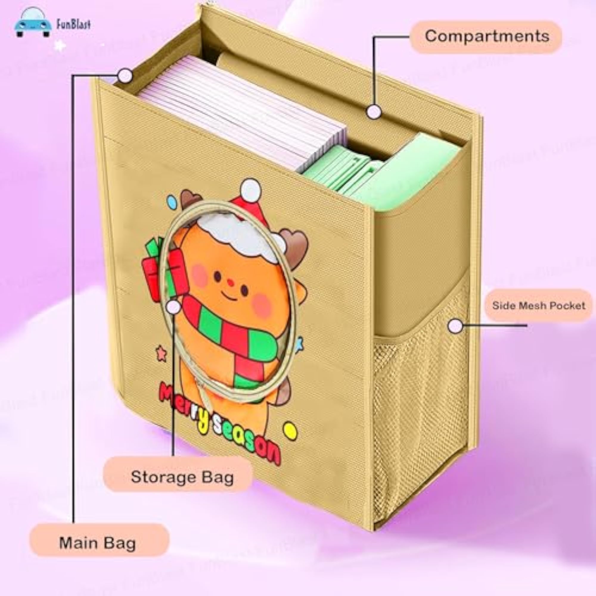 Multi-Purpose Canvas Carrying Tote Bag with Key Ring