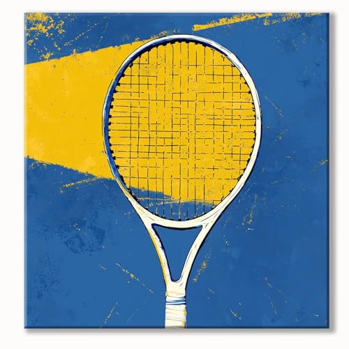 Diamond Painting Raqueta de tenis Manualidades Adultos, Diamond Painting Adultos Color Pintura Diamante 35x35 cm, 5D DIY Cuadros Diamantes Punto de Cruz Kit Completo, Decoracion Regalo Mujer 0b-1493