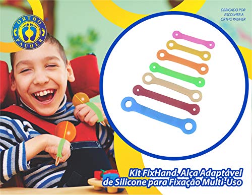 Kit Fix Hand Alça Adaptável de Silicone, Ortho Pauher, Multicor, Diverso