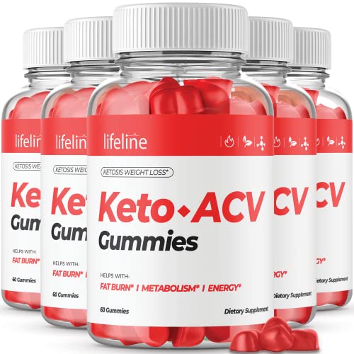 (5 Pack) Lifeline Keto ACV Gummies - Official Formula, Vegan Life Line Keto Plus ACV Gummies Lifeline Keto ATV Gummies Reviews with Apple Cider Vinegar, Vitamin B12, Beet Root (300 Gummies)