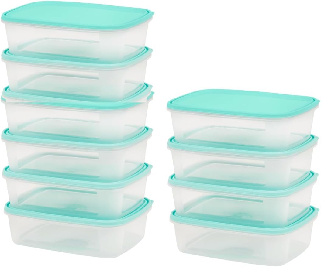 Checkmart Snap-On Airtight Lid 1000ml (1 Litre) Food Storage Container - Leakproof Microwave Freezer Dishwasher Safe (20)