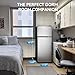Anypro 4.0 Cu.Ft Fridge with Freezer, Double Door Refrigerator with 6 Level Thermostat, LED Light, Adjustable Glass Shelves for Bedroom, Office, Dorm, Apartment, Silver
