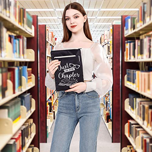 PLITI Bookworm Book Sleeve Librarian Appreciation Gift Book Lover Gift Just One More Chapter Book Protector for Women (More Chapter BSblU) - Image 3