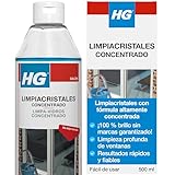 HG Limpiacristales Concentrado, Fórmula Súper Concentrada Profesional para un Brillo Perfecto Sin Marcas, Utilizado por Limpiadores Profesionales de Ventanas - 500ml (297050130)
