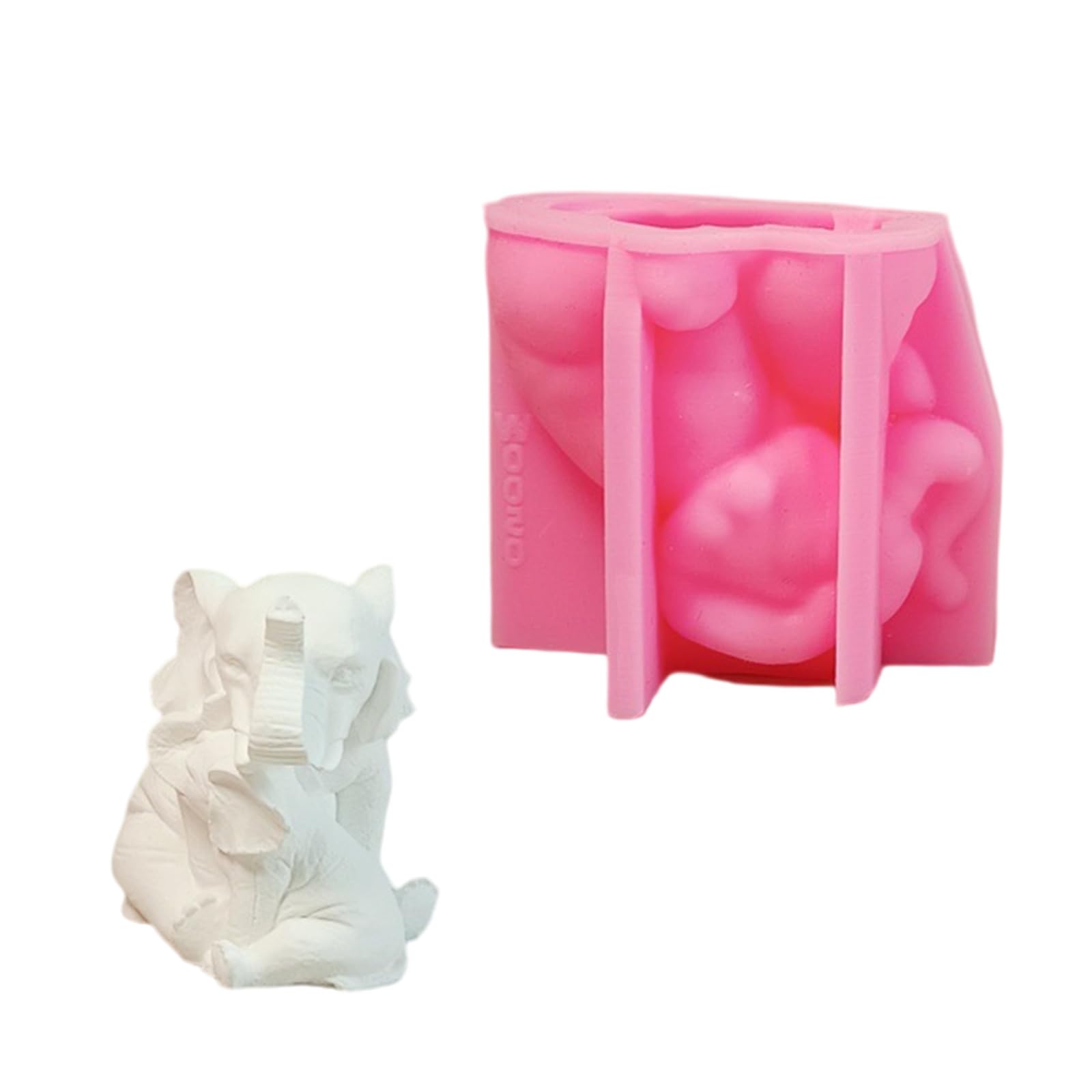 Buxuaaaa Silicone Mother and Child Elephant Ornament Molds Epoxy Resin Molds Plasters Castings Silicone Elephant