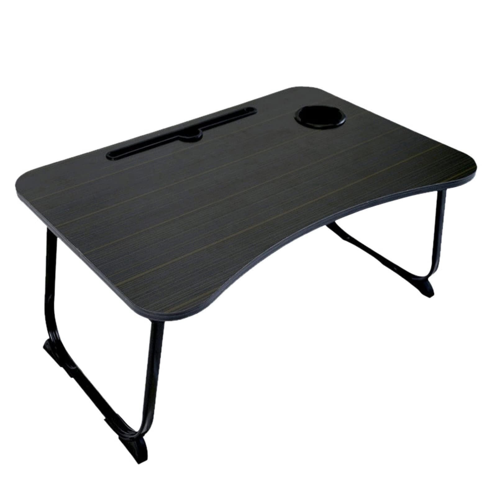 Bureau debout portable table de lit et support ordinateur pliable ergonomique bois