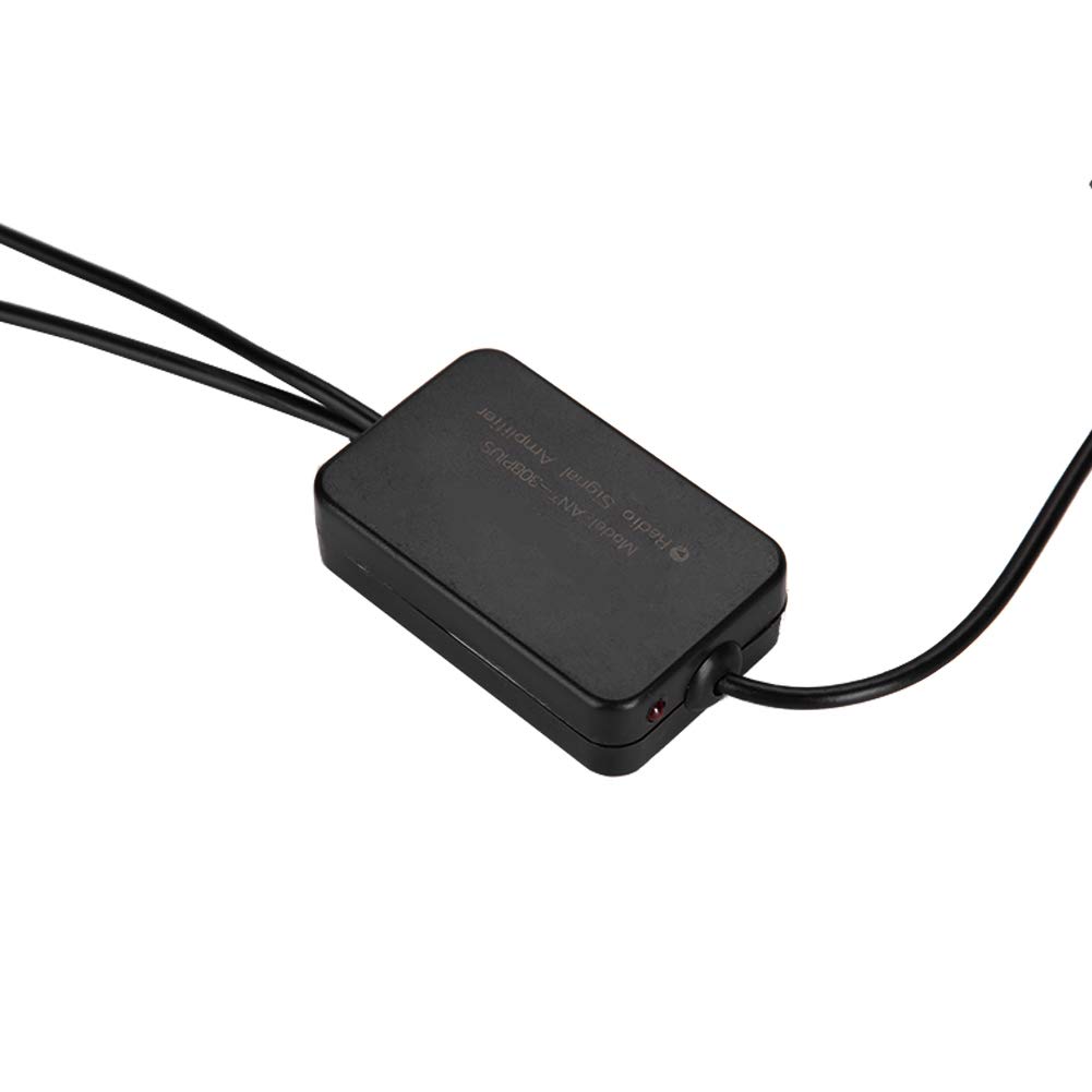 Hakeeta Amplificateur de Signal d'antenne Radio FM à Gain élevé de 25 DB pour la Maison USB à Faible sensibilité, Convient aux sols Bas, Noir, avec Plug and Play de fréquence 85-112 MHz