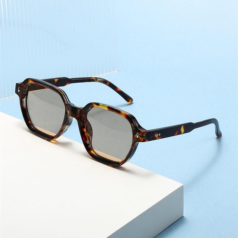 Okulary przeciwsłoneczne damskie Fashion Square Retro, przezroczyste soczewki, metalowa oprawka, męskie, punkowe, pomarańczowe, okulary przeciwsłoneczne, UV400, na zakupy, podróż, plażę, imprezę, jaz