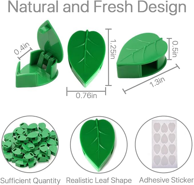 plant support for climbers leaf plant organiser clip money plant clips for wall support for plants plant holder for wall climbing wall clips (Leaf Clip, 30, Piece)