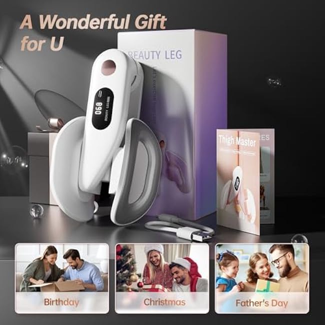 Thigh Master Hip Trainer Kegel Exerciser, Pelvic Floor Muscle Trainer for Women and Inner Thigh Exercise Workout for Men, Thigh & Hip Strengtheners for Home Gym Workout