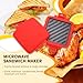 Microwave Sandwich Maker, Heat-Resistant Silicone Shell, Advanced HeatWave Technology, Non-Stick Coating, Easy to Clean, Makes Toast, Sandwiches, Paninis and Burgers, Red