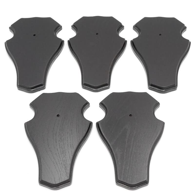 Generisch 5 Stück REH Trophäenschilder Stumpf groß in Eiche Dunkel AF 21 cm x 13 cm