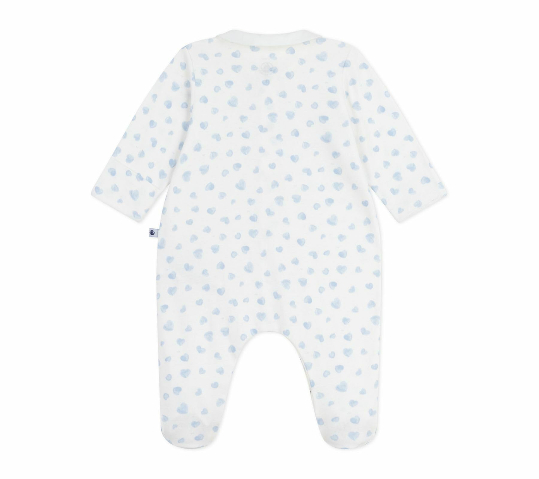 Petit Bateau Pyjama Bébé en Coton À Col Imprimé Coeur A0dz301 Vêtements Nuit Mixte bébé (Lot de 1)