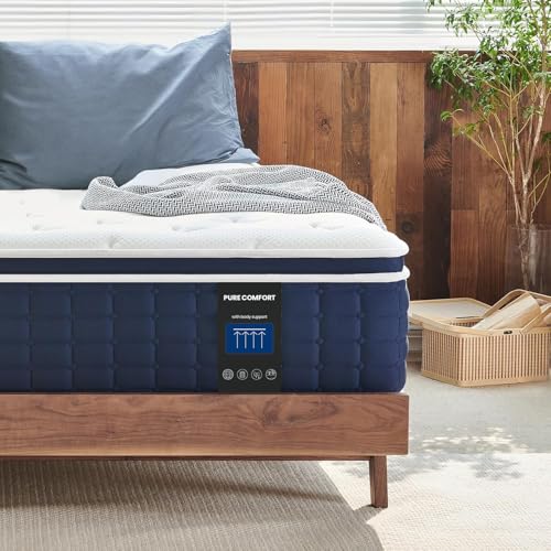 Coolvie Twin XL Mattress 12 Inch, Medium Firm XL Twin Mattress in a Box, Hybrid Individual Pocket Springs with Memory Foam, Cooler Sleep with Pressure Relief and Support
