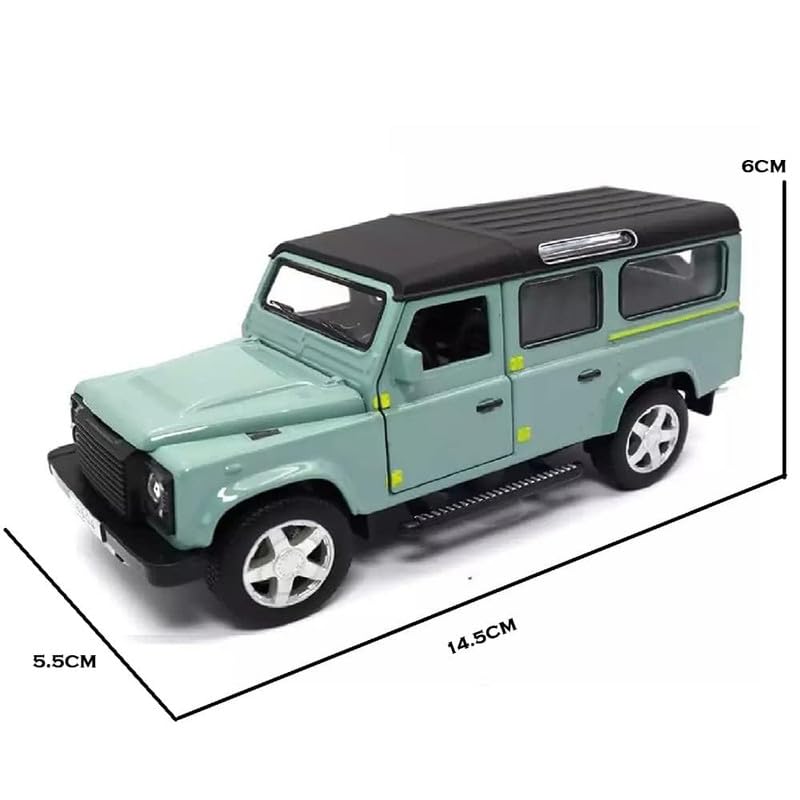 Image of Play Boy 1:32 Lr Difender Model Diecast Metal Alloy Pullback Toy Vehicle with Openable Doors Light and Music Car for Kids (Multicolor)