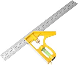 Régua de ângulo combinado, aço inoxidável, profissional, prática, régua de ângulo quadrado, para materiais de carpinteiro, réguas de construção, ferramentas de oficina, ferramentas de carpinteiro
