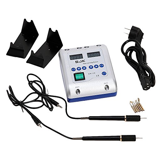 Electric Waxer Carving Knife Machine Double Pen and 6 Wax Tip Pot for Dental Lab by Zeta