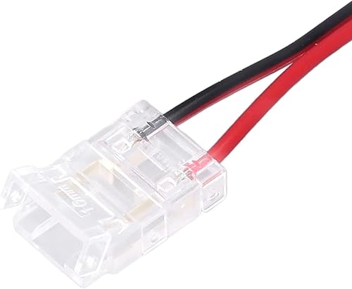 Miniatura 4 de Kit de conector de tira de luz LED COB, 2 pines de 0.394 in de ancho, tira de doble cabeza a tira de extensión, conector de tira de luz LED