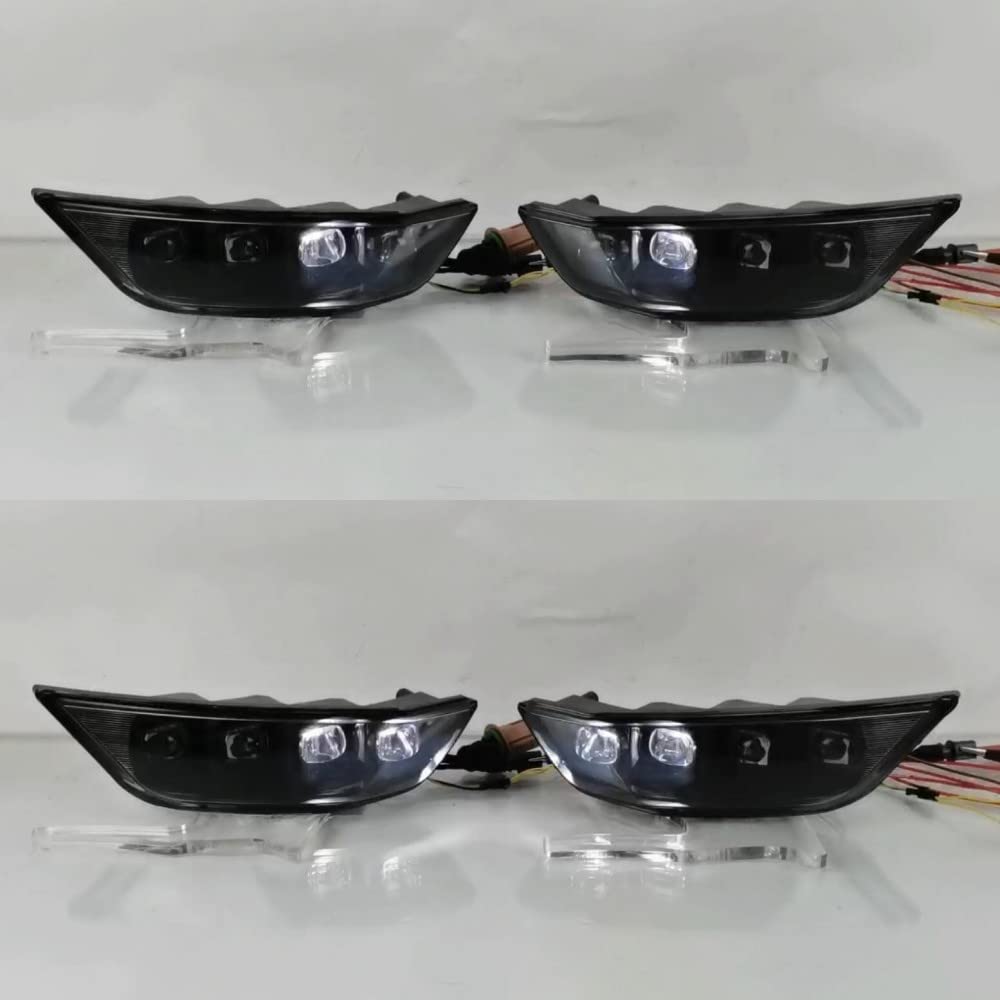Luces diurnas LED DRL para Ford Mustang 2015 2016 2017, Parachoques delantero LED blanco DRL + intermitentes amarillos Streamer, iniciar escaneo