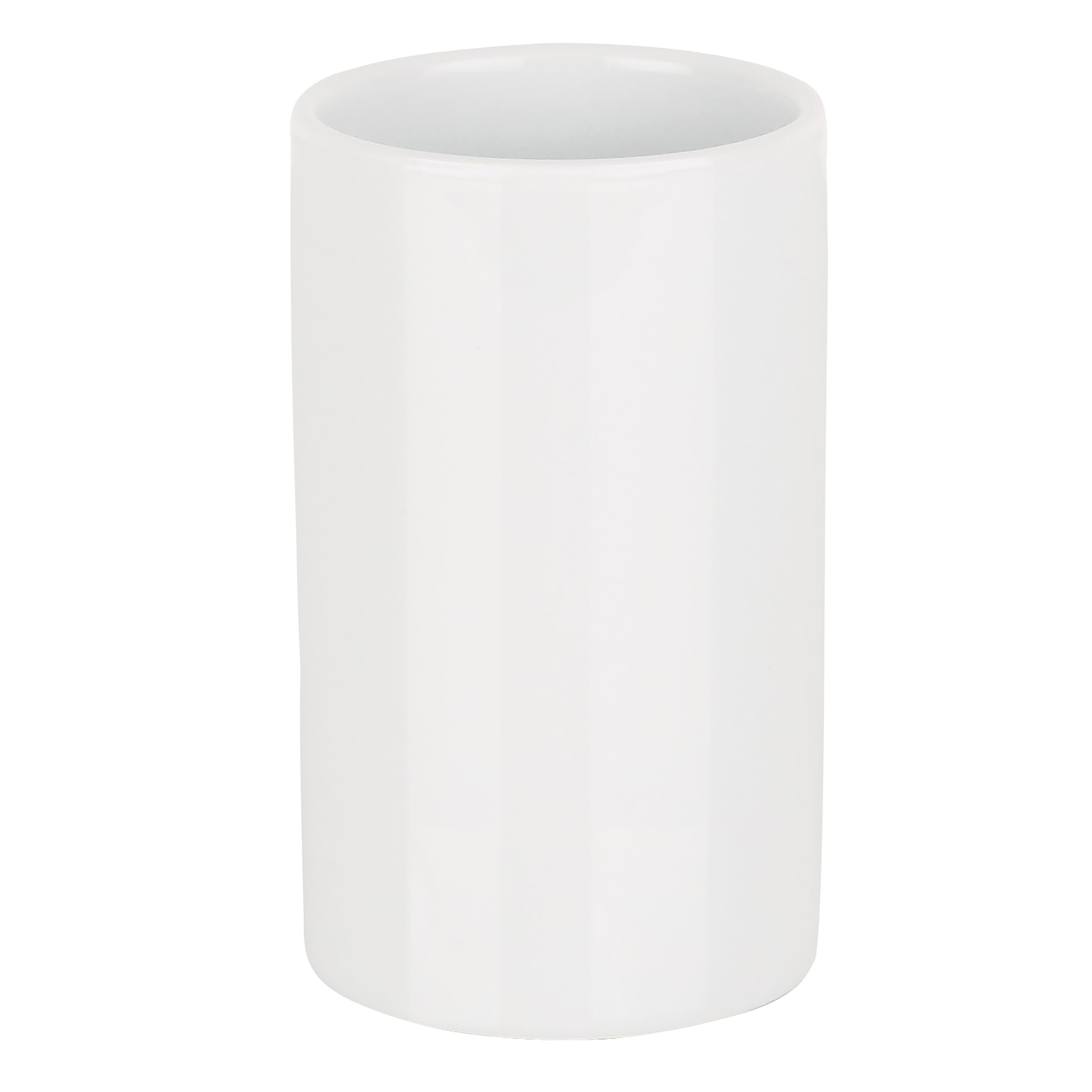 Spirella Tube Stoneware Tooth Mug, White