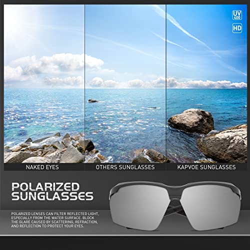 KAPVOE Sports Sunglasses Polarized Cycling Glasses Baseball Running Mountain Bike Triathlon Golf MTB for Men Women - K87 - Image 3