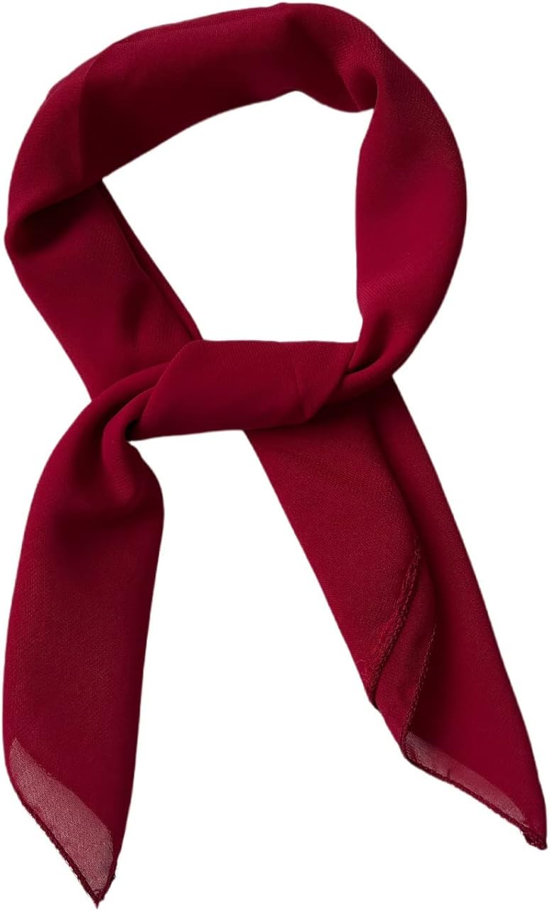 chiffon neckerchief for women neck scarf 23.6''x23.6''