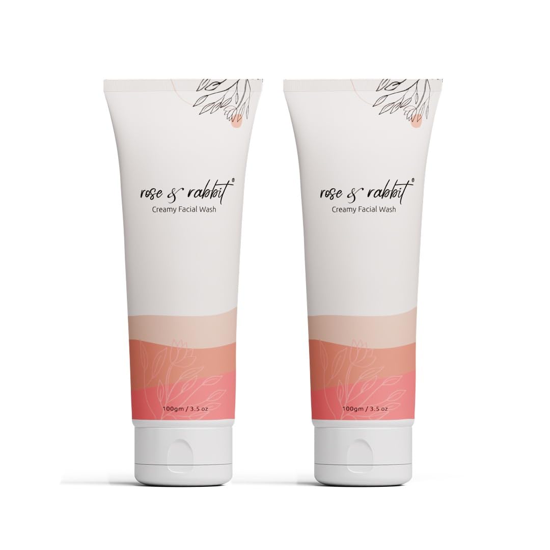 Rose & Rabbit Creamy Face Wash | Anti Acne | Oil Control | Anti-Ageing | 100% Alcohol Free | 100% Paraben Free | Sulfate Free | No Dryness or Stretchiness | Pigmentation Dark Spots & Uneven Skin Tone | for Men & Women | 100gm (Pack of 2)-image-21