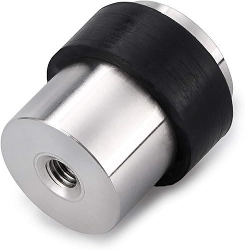 Miniatura 6 de Sumnacon Tope cilíndrico para puerta de piso, tope de puerta de acero inoxidable sólido con parachoques de goma, tope de puerta de seguridad con