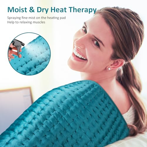 Image of Heating pad for Back /Shoulder /Neck /Leg Pain Relief, Heating Pads for Period Cramps, 6 Fast Heating Settings, Auto-Off, Machine Washable, Birthday Gifts for Women Mom, Extra Large 16 inchx 30 inch