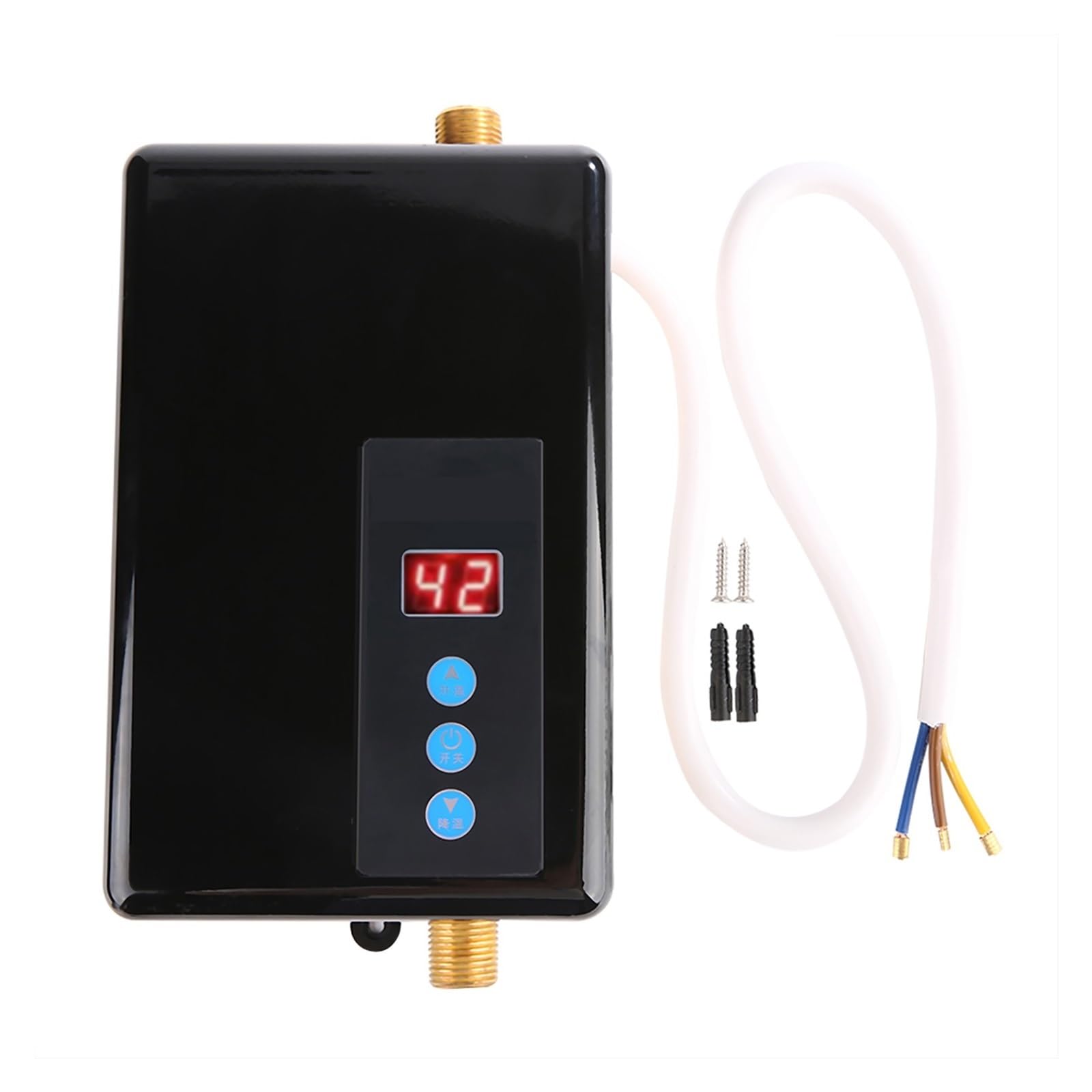 Mini Calentador De Agua Eléctrico Instantáneo 5500 W Caliente For Ducha Sin Tanque, For Cocina RáPido Y CóModo(Black)
